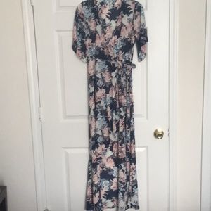 Floral wrap maxi dress
